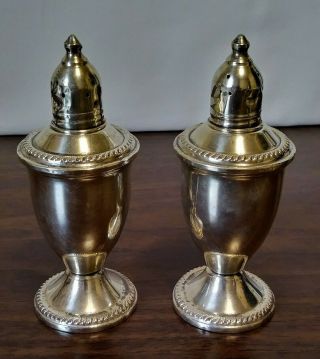 Vintage Duchin Weighted Sterling Silver Salt And Pepper Shakers Set