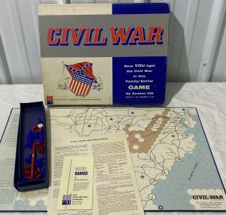 Vintage 1961 Civil War Board Game By Avalon Hill - Complete Rare