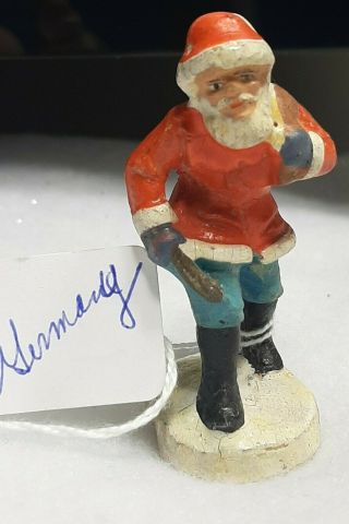 Antique 1930’s Putz Hand Painted Figure Santa Claus Made Germany Rare Christmas