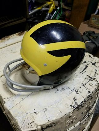 Michigan Wolverines Vintage Rawlings Football Helmet Youth Size Rare Old Big 10