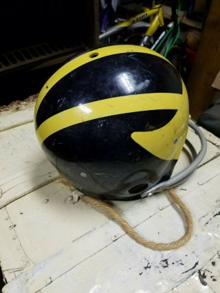 MICHIGAN WOLVERINES Vintage Rawlings Football Helmet Youth size rare old Big 10 3