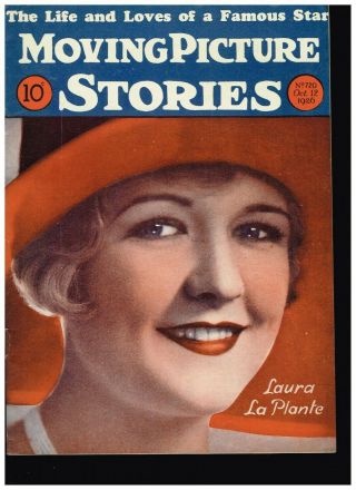 Rare Moving Picture Stories October 12,  1926 With Laura La Plante Cover.