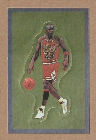 1991 - 92 Panini 190 Michael Jordan Rare Chicago Bulls Gold Diecut Sticker
