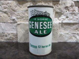 Vintage Genesee 12 Horse Ale Flat Top 12 Oz.  Empty Can Rochester,  Ny.  Rare