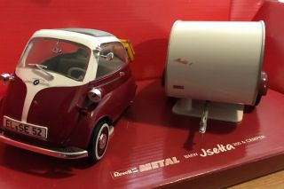 1 18 BMW Isetta 250 w/ Camper Revell Red Very Rare 2