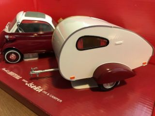 1 18 BMW Isetta 250 w/ Camper Revell Red Very Rare 3