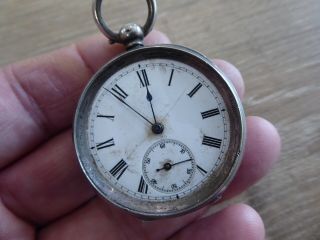 Quality Antique D.  F & C Solid Silver Fob / Pocket Watch