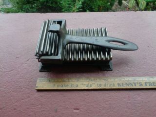 Small Antique Cast Iron Roller Fluting Iron Cast Iron Sad Iron 5 1/2 Inches