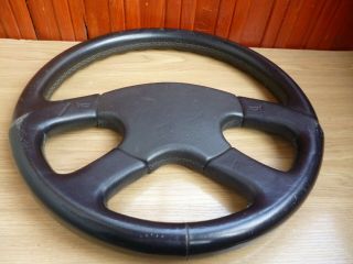 Rare Leather Raid Mega 4 Spoke Steering Wheel 360mm Perfect For Mercedes