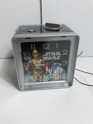 1984 Star Wars Cube Quartz Alarm Clock Radio By Bradley.  Rare