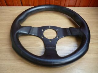 Rare Leather Momo Steering Wheel 30cm From Italy Very Small
