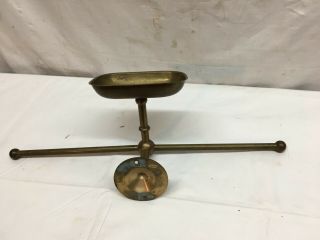 Vintage Brass Wall - Mounted Soap Dish With Towel Bars