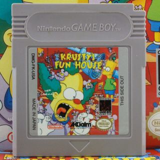 Krusty ' s Fun House cartridge Nintendo Game Boy 100 CIB COMPLETE RARE NEAR 2