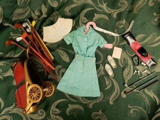 Vintage Ideal Tammy Doll Fashion Outfit 9118 - 1 Tee Time Golf Set W Balls & Tees