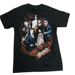 Vintage Aerosmith Tour T Shirt Small Alstyle Rare Dates Black 2000 Band Photo