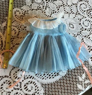 Lovely Blue And White Shirley Temple ? Dress For 15 " Doll