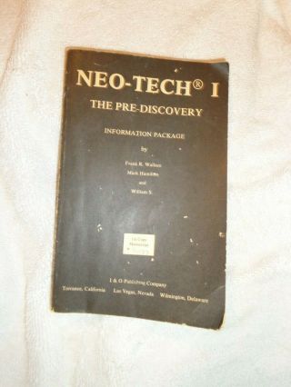 Vintage Rare The Neo - Tech Pre - Discovery By Frank R.  Wallace Vegas Card Game 1985