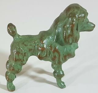 Vintage Antique Bronze Poodle Dog Sculpture Statue