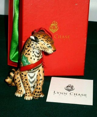 Rare Lynn Chase Jaguar 2001 Annual Porcelain Ornament First In Series