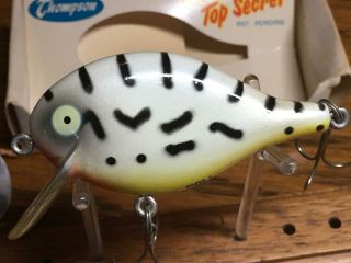 Thompson Doll Top Secret Fishing Lure In White Coachdog - - In Box/tags - -