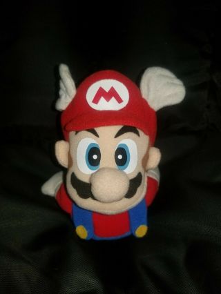 Vtg Bd&a Mario Bros Winged Flying Mario 6 " Stuffed Bean Bag Plush Htf Rare