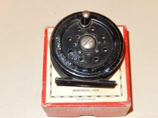 Vintage Laurentian No 1 Dry Fly Reel And Box Lawson Machine Made In Canada