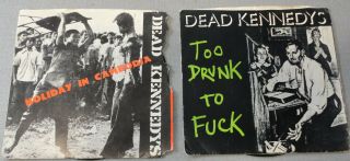 Dead Kennedys - Holiday In Cambodia / Too Drunk 7 " Singles - Rare