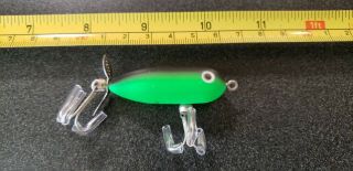 Vintage Heddon Tiny Torpedo Fishing Lure Green C - Lector