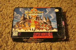 King Arthur The Knights Of Justice Snes Nintendo Box Only Rare L@@k