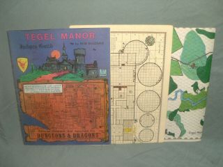 Judges Guild D&d Module - Tegel Manor (very Rare Haunted House And Complete)