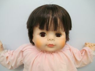 Adorable Lifesize Vintage Vinyl & Cloth Baby Doll By Vogue Dolls,  1965