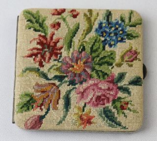 Vintage Petit Point Compact Flowers