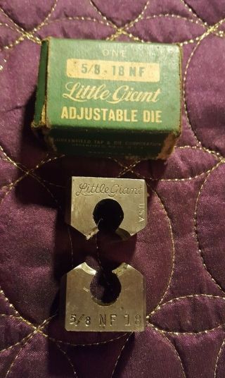 Rare Greenfield Tap & Die,  Little Giant Adjustable Die,  5/8 18 Nf