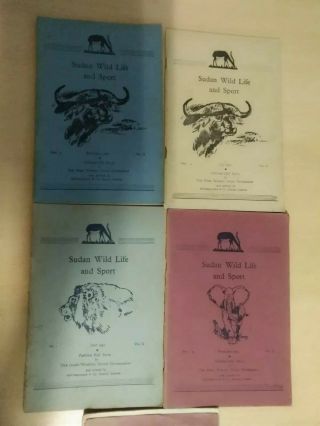 Rare Vintage Booklets Sudan Wildlife And Sport By The Game Warden