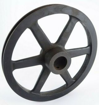Antique Cast Iron 9 1/2 " Belt Pulley Wheel Steam Machine Farming Industrial
