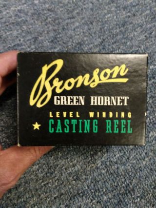 Vintage Bronson Green Hornet No 2200 Level Wind Casting Reel