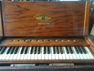 Bilhorn Brothers Antique Portable Folding Pump Organ; In The Case,  1930