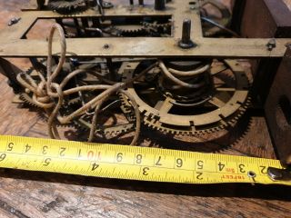 Antique American Clock Movement 1860 ' s Large 17x10 cms probably early E.  N.  Welch 2