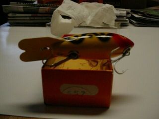 Vintage Wood Bomber Lure Model 557 Yellow/shadow Unfished