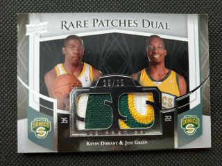 2007 - 08 Kevin Durant/jeff Green Ud Premier Rookie Rc Rare Patches Dual Sp 19/25