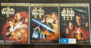 Star Wars Rare Dvd Complete 2 - Disc Edition Of Episode I Ii & Iii Prequel Trilogy