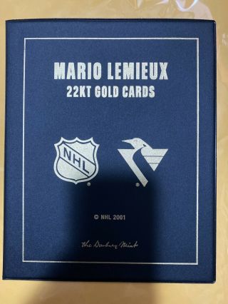 Mario Lemieux Nhl Authorized 22 Kt Gold Collectors Cards Rare