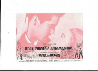 Rare Elvis Ann Margret Viva Las Vegas Movie Add Theater Mgm Theater Preview