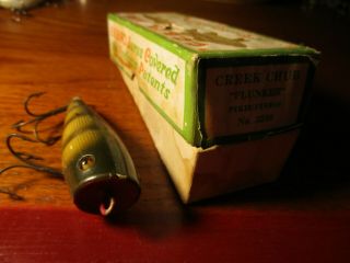 Creek Chub Plunker With Glass Eyes In The Box 3200