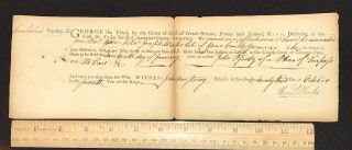 1767 George Ill Pennsylvania Colonial Document,  Very Early Pioneer Names,  Rare