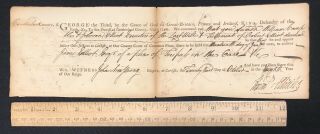 1768 George Ill Pennsylvania Colonial Document,  Very Early Pioneer Names,  Rare