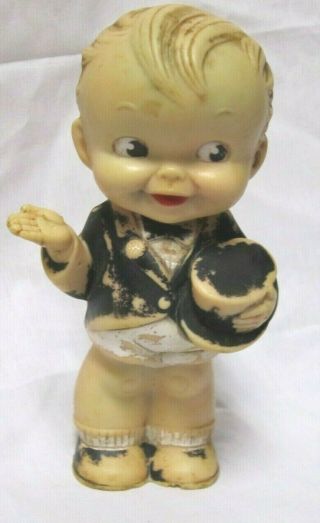 Antique Vintage 1950s Rubber Squeak Toy Cupie Doll Groom Baby In Tuxedo - Alan Jay