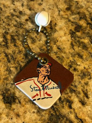 Stan Musial St Louis Cardinals Baseball 1950 Bit - O - Honey Keychain Charm Rare
