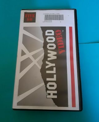Hollywood Video Former Rental Vhs Rare American Pie White Clamshell