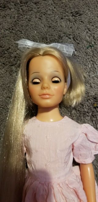 Vintage Ideal Kerry Doll Crissy ' s Friend - Hair That Grows Blonde Green Eyes 3